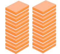 FIXOSHEE 20pcs Orange Sponge Nail Polishing Tool for Manicure and Pedicure Mini Buffing Blocks for Shaping and Shine Professional Household Nail Files and Surface Sanding
