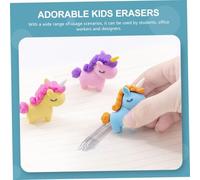 FIXOSHEE 20Pcs Portable Erasers Adorable Mini Unicorn Erasers Mixed Colors Student Accessories Safe Pencil Mark Removers Classroom Rewards