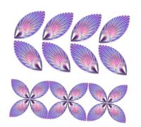 FIXOSHEE 20Pcs Resin Shell Charms with Shiny Peacock Purple Finish Miniature DIY Ornaments for Phone Case Accessories Wedding Decor Jewelry Making and Craft Embellishments