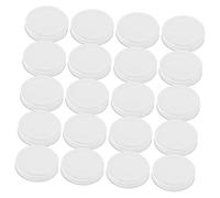 FIXOSHEE 20pcs Reusable Canning Jar Lids White Tinplate Screw Caps Multipurpose Wide Mouth Jar Covers Practical Kitchen Storage and Meal Prep Accessories