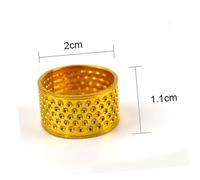FIXOSHEE 20pcs Thickened Sewing Thimble Finger Protectors with Anti-Slip Ring Design DIY Craft Finger Shields for Quilting Leather Canvas Repair Adjustable Fit for Hand Sewing