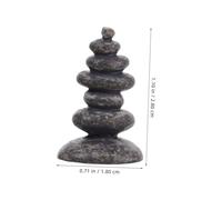 FIXOSHEE 20pcs Vintage Resin Zen Garden Stones Stacked Rock Decor for Yoga Meditation Natural Miniature Fairy Garden Figurines and Easy to Clean