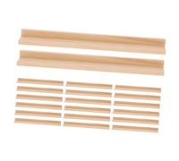 FIXOSHEE 20pcs Wooden Domino Racks with Sturdy Base for Mexican Train Board Game Dual-use DIY Letter Display Holders Minimalist Design for Home Office Wedding Settings