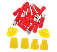 FIXOSHEE 22pcs Stainless Steel Caulking Nozzle Tips Kit with Detachable Base for Precise Sealant Application Bathroom Doors Windows Reusable Caulk Nozzle Applicator Extension Tool