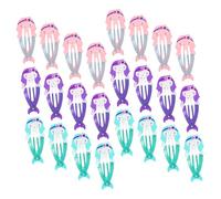 FIXOSHEE 24 pcs Mermaid Metal Snap Hair Clips for Glitter Barrettes Decorative Hair Accessories for Long Short Curly for Birthday Christmas Party Festival Use