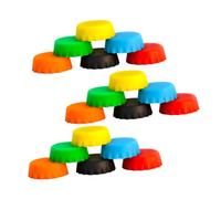 FIXOSHEE 24pcs Silicone Reptile Feeding Bowls Wide Rim Small Shallow Water Dish for Lizards Turtles Bearded Dragons Colorful Pet Reptile Feeder Cups for Terrarium Use