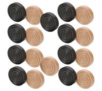 FIXOSHEE 24Pcs Solid Wood Checker Pieces 2.5Cm Round Mini Chess Accessories for Board Games Backgammon Tournament Use Game Set