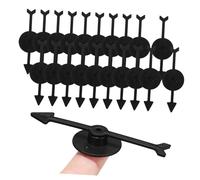 FIXOSHEE 25pcs Black Plastic Game Arrows for Board Replacement Smooth Rotating Pointers for Interactive Tabletop Games Enhance Observation and Hand-eye Coordination Educational Accessories