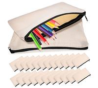 FIXOSHEE 25pcs Canvas Zipper Pouches Portable Travel Cosmetic Storage Bags for Makeup Jewelry and Pencil Organization Versatile Pouches for Easy Cleaning and