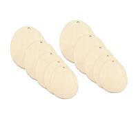 FIXOSHEE 25pcs Hanging Wooden Egg Slices Set DIY Wood Egg Pendants for Painting and Crafting Assorted Sizes 3cm 8cm Blank Wooden Cutouts for Easter Decorations and Art Projects