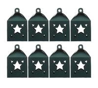 FIXOSHEE 25pcs Ramadan Eid Treat Boxes Green Paper Lantern Favor Holders with Star and Moon Cutout Design for Muslim Party Supplies and Holiday Decorations