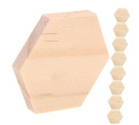 FIXOSHEE 25PCS Unfinished Wooden Hexagon Shapes Wood Tiles for DIY Crafts Painting Engraving Sturdy Hexagon Cutouts for Creative Wood Projects and Home Decor