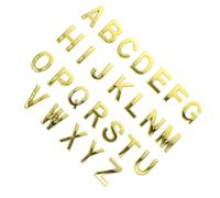 FIXOSHEE 26Pcs Adhesive Alphabet Door Sign Letters Gold Electroplated Address Plaque for Home Hotel Mailbox Wall Decoration Self-Adhesive Easy Install