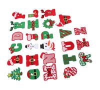 FIXOSHEE 26pcs Christmas Iron Embroidered Applique Patches DIY Sew Alphabet Letters for Clothing Pants Coats Jeans Bags Backpacks Creative Repair and Festive Decoration