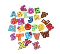 FIXOSHEE 26pcs Colorful Alphabet Embroidered Patches Iron Cloth Stickers for Clothing Bags Costumes DIY Personalization with Heat Seal Backing