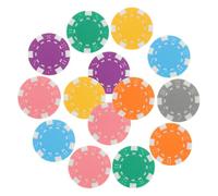 FIXOSHEE 28pcs Poker Game Chips Stackable Colored Counters for Board Games and Poker PP Material Gambling Tokens Lightweight and Portable Party Supplies