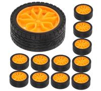 FIXOSHEE 28pcs Rubber Car Wheels for Educational Models Multi Function Rc Car Accessories Cognitive Development Craft Parts for Boys
