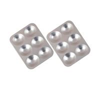 FIXOSHEE 2Pcs Aluminum Pigment Holder Palette Color Mixing Trays for Artists Art Class Workshop Painting Tools