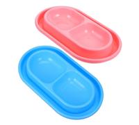 FIXOSHEE 2pcs Ant Ant Cat Feeding Bowl with Dual Compartments for Food and Water Compact and Elegant Pet Feeder Dishes for Indoor and Outdoor Use Moat Design for Cats and Small Dogs
