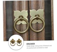 FIXOSHEE 2Pcs Antique Bronze Cabinet Accessories Copper Door Knobs Four-Leaf Clover Design Household Drawer Handles with Smooth Polished Finish
