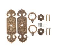 FIXOSHEE 2pcs Antique Chinese Style Cabinet Pull Handles Solid Vintage Drawer Door Handles with Screws Durable Wardrobe and Cupboard Hardware for Furniture Restoration