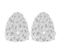 FIXOSHEE 2pcs Aquarium Shrimp Cave with Suction Cups Multi-chambered Coral Rock Hideout for Fish and Shrimp Breeding Multi-entrance Fish Tank Shelter Realistic Coral Design for Aquarium