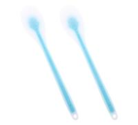 FIXOSHEE 2pcs Back Lotion Applicator with Long Handle for Body and Feet, Blue Back Brush for Cream, Medicine, Sunscreen Application, Suitable for Elderly and Disabled Skin Care