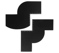 FIXOSHEE 2Pcs Beard Styling Guide Ruler with Scales Hairline Shaping Tool for DIY Trimming Neckline Shaving and Barber Line Up Efficient Home Use Enhancement Card for Barbers