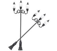 FIXOSHEE 2pcs Black White Light for Model Train Layouts and Mini House Decoration