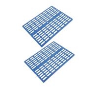 FIXOSHEE 2pcs Blue Hollow Small Animal Cage Mats Reusable Rabbit Foot Pads with Cuttable Design for Hamsters Chinchillas Guinea Pigs and Pets Cage Accessories