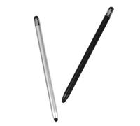 FIXOSHEE 2pcs Capacitive Touch Screen Stylus Pens Lightweight Double-end Tablet Mobile Phone Drawing Gaming Note-taking Design Moonlight Silver