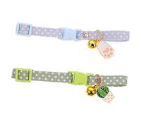 FIXOSHEE 2Pcs Cat Neckwear with Pendant Breakaway Adjustable Cotton Collars for Kittens and Cats Comfortable Skin Friendly Design for Daily Wear and Special Occasions