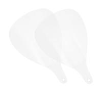FIXOSHEE 2pcs Clear Facial Shield Protective Cover for Hairdressing Salon Use Plastic Handheld Guard Blocks Hairspray Hair Clippings Reusable for Barbers and Home Spa