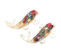 FIXOSHEE 2pcs Crystal Fish Figurine Small Koi Carp Sculpture Ornament for Home Office Desk Decor Artistic Lucky Goldfish Decoration with Natural Crystal Stones