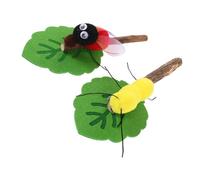 FIXOSHEE 2pcs Cute Cat Toys Automatic Kitten Chew Toys Interactive Cat Sticks Teething Feature