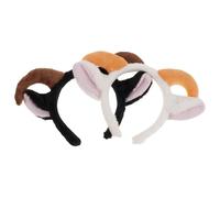 FIXOSHEE 2pcs Cute Plush Sheep Ear Headband Animal Ears Headwear for Lamb Cosplay Christmas Party Girls Women Furry Hair Hoop