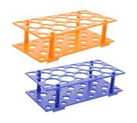 FIXOSHEE 2Pcs Detachable Test Tube Racks with Wells for Centrifuge Tubes Laboratory Supplies Organizer for Chemistry Research and Education Random Color