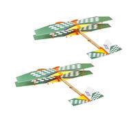 FIXOSHEE 2pcs DIY Rubber Band Glider Model Educational Set for Boys Hands Assembly Kit to Develop Creativity Logic and Motor Skills Random Color Random Color