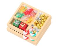 FIXOSHEE 2pcs Dollhouse Mini Candy Ornaments Colorful Christmas Decorations for Holiday Exchanges and Tiny Sweet Miniatures for Doll and Festive Home Scenes