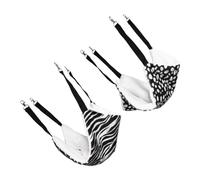 FIXOSHEE 2pcs Double Sided Breathable Pet Cat Hammock 35x35cm Black White Dot and Zebra Pattern Hanging Cat Sleeping Bed Summer Pad Indoor Nest