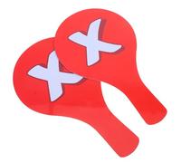 FIXOSHEE 2pcs Double Sided Teacher Response Paddles with Handle Quick Visual Feedback Classroom Hand Signals Large Red Green Answer Boards for Voting Educational Games and Interactive