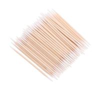 FIXOSHEE 2pcs Double-tipped Precision Cotton Swabs Wooden Handles, High-precision Pointed Tips for Microblading, Tattoo, Makeup, and Delicate Surface Cleaning (100 Pieces