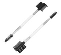 FIXOSHEE 2pcs Dual-sided Dog Eye Comb Soft Bristle Flea Cleaning Brush for Dogs and Cats Medium to Long Hair Grooming Tool Material for Pet Eye Care and Coat Maintenance