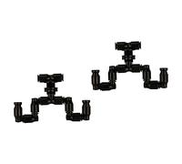 FIXOSHEE 2pcs Dual Sprayers for Reptiles Adjustable Pet Cooling Nozzle for Terrarium Humidity Detachable Washable Design for Lizard Gecko Habitats Black