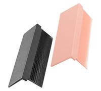 FIXOSHEE 2pcs Electric Hair Straightening Comb Attachment Set, Iron Comb for Hair Straightener with Heat-Resistant Clip, Black and Pink Styling Brushes for Home and Salon Use