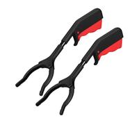 FIXOSHEE 2pcs Ergonomic Plastic Claw Trash Grabber with Precision Teeth for Secure Grip Heavy Duty Pickup Reacher Tool for Elderly Back Relief and Outdoor Litter Collection