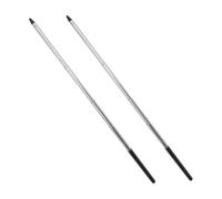 FIXOSHEE 2pcs Extendable Stainless Steel Teachers Pointer Stick with Non-reflective Black Tip Smooth Polished Surface for Classroom Whiteboard Presentations and Teaching Use