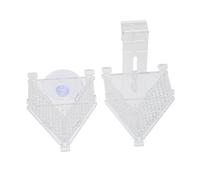 FIXOSHEE 2pcs Fish Feeder Cups Aquarium Fish Feeding Containers Acrylic Cone Shaped Food Holders Suction Cup and Hook for Freshwater and Saltwater Tanks