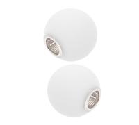 FIXOSHEE 2pcs Frosted Glass Ball Lampshades Screw Base Replacement Globe Light Fixture Cover for Pendant Lights Bedroom Kitchen Glare Modern Design