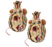 FIXOSHEE 2pcs Hanging Parrot Chewing for Birdcage Decorative Fun Bird Chew to Prevent Cage Biting Multifunctional Relaxing Plaything for Pet Birds and Parrots
